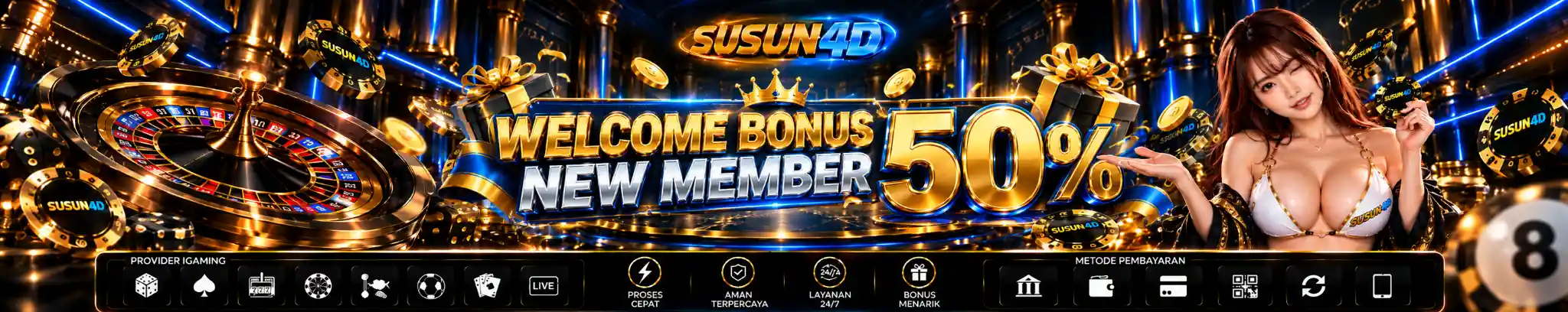 Welcome Bonus New Member 50%